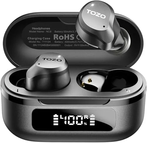 TOZO NC9 Hybrid Active Noise Earbuds