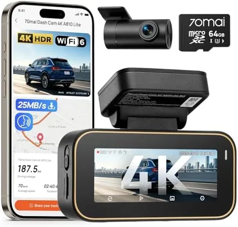 70mai A810 Lite 4K Dash Dash Cam