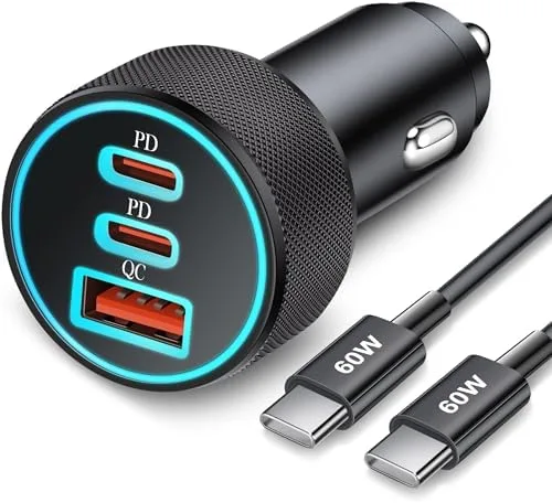 KENHAO 67W 3-Port Super Fast Type Car Charger