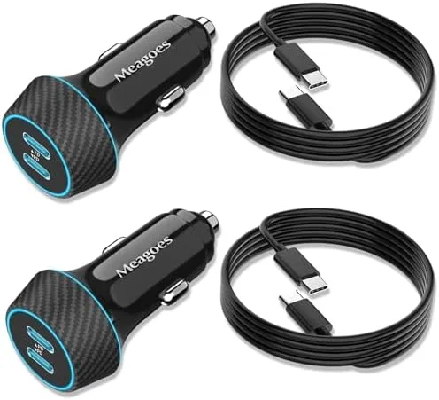 Meagoes 2 Pack 90W USB C Car Charger