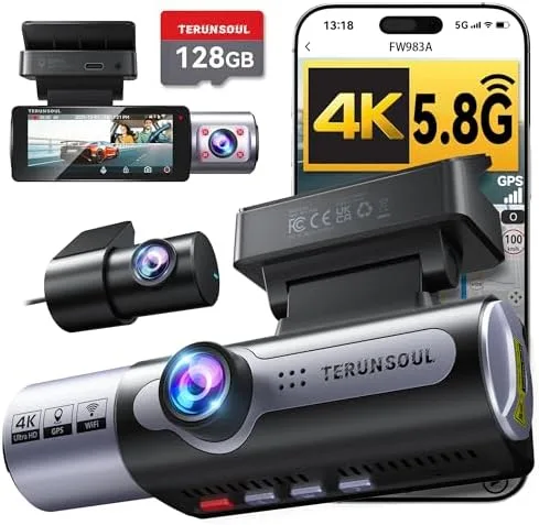 TERUNSOUl 4K Dash Cam Front