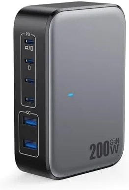GKUTW USB C Charger 200W USB gan wall charger