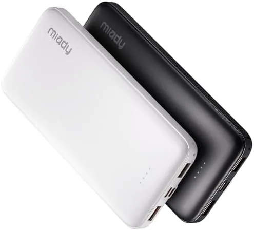 Miady 2-Pack 10000mAh Dual USB Power Bank