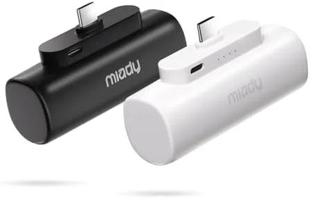 Miady 2-Pack 5000mAh Mini Portable Power Bank