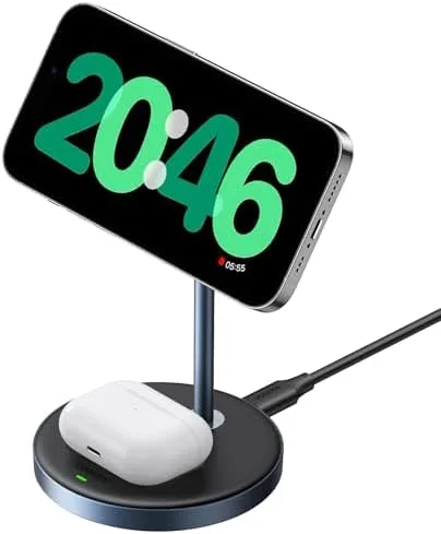UGREEN MagFlow 2-in-1 Magnetic Wireless Wireless Wireless Charger