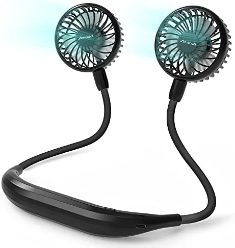 AMACOOL Portable Neck Fan USB Gadget
