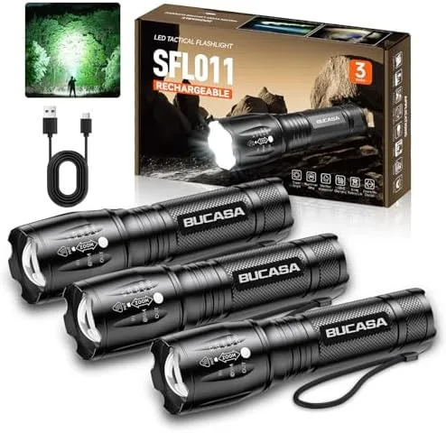 BUCASA Rechargeable Flashlights High Lumens
