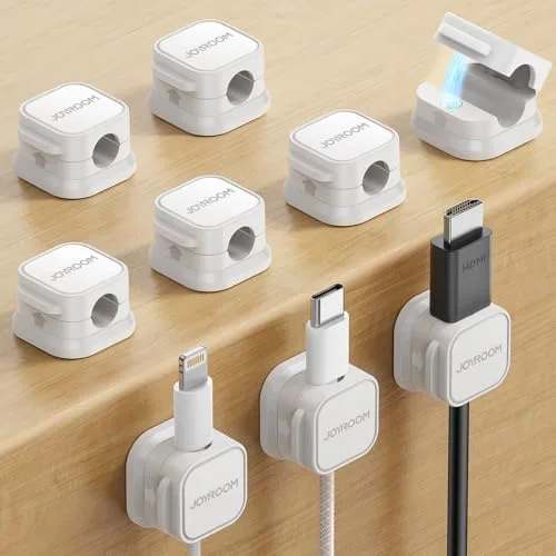 JOYROOM 9 Pack Magnetic Cable Clips Desk Gadget