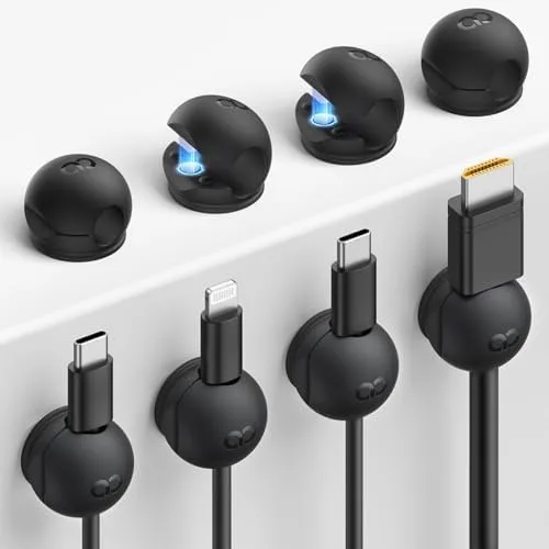 Lamicall 8Pack Magnetic Cord Organizer Desk Gadget