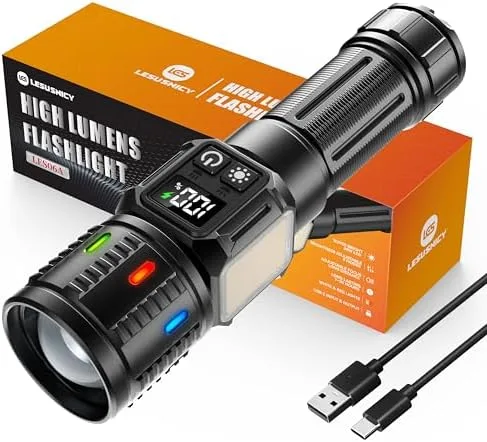 lesusnicy Rechargeable Flashlights High Lumens 100