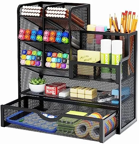 Marbrasse Mesh Pen Holder Desk Gadget