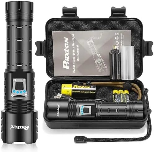 PHIXTON Rechargeable Flashlights High Lumens