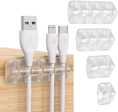 Syncwire Clear Cable Clips Desk Gadget