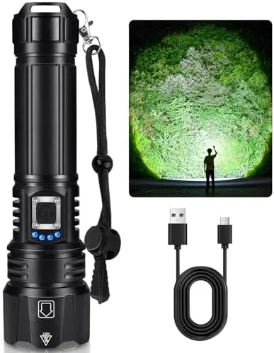TELEMORE Rechargeable Flashlights High Lumens