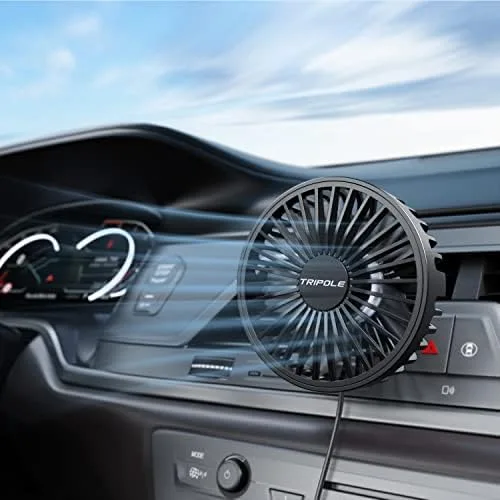 TriPole Car Fan USB Powered USB Gadget