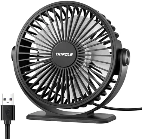 TriPole Desk Fan USB Powered USB Gadget