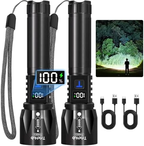 TrixHub Rechargeable LED Flashlights High