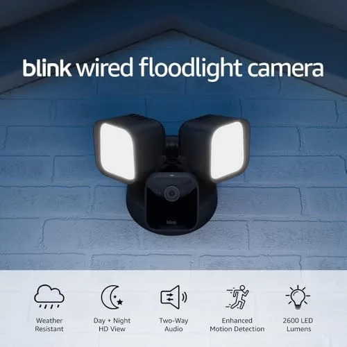 Blink Wired Floodlight Camera Smart Bulb